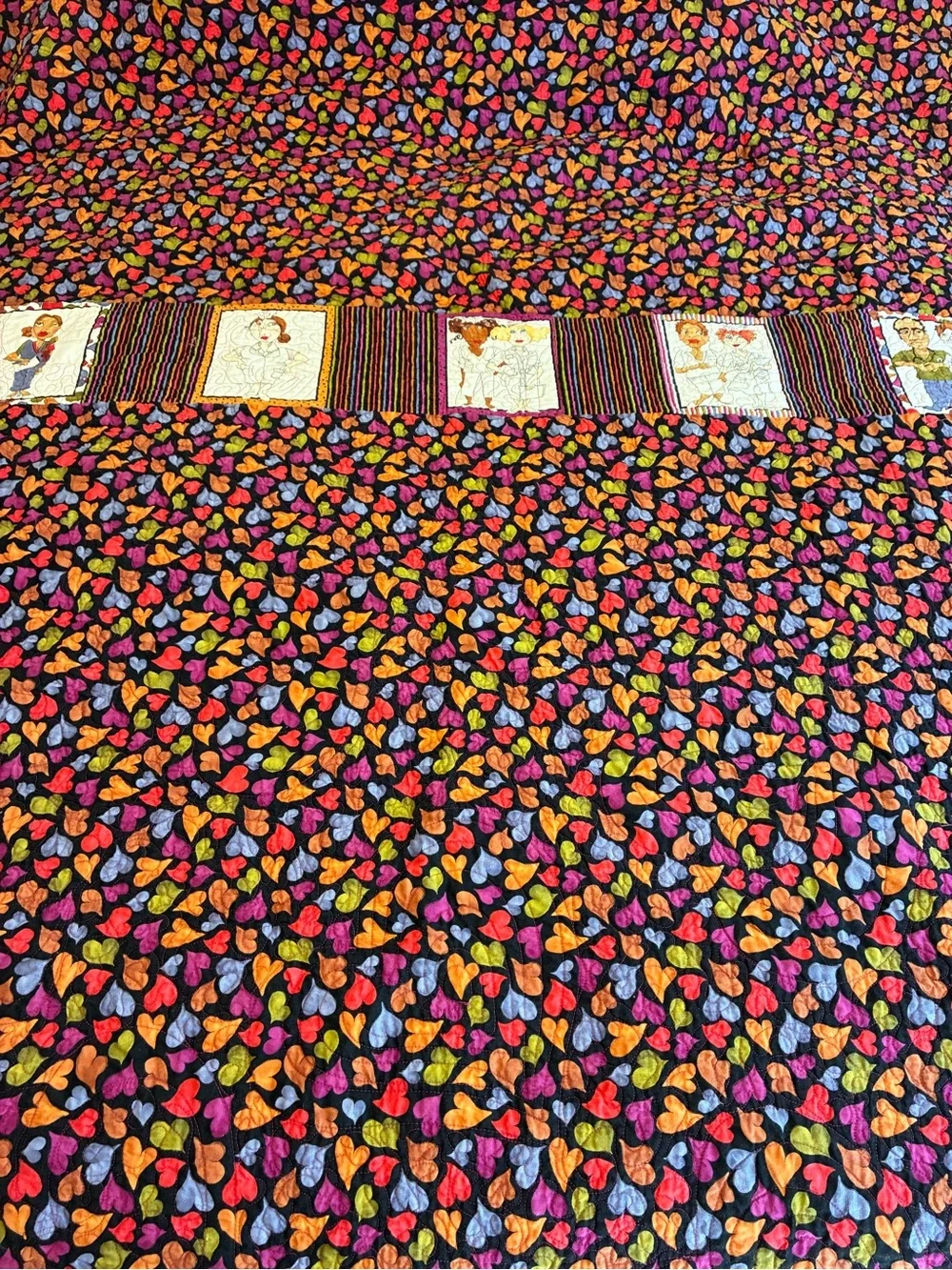 Handmade Appliqués Patchwork Quilt